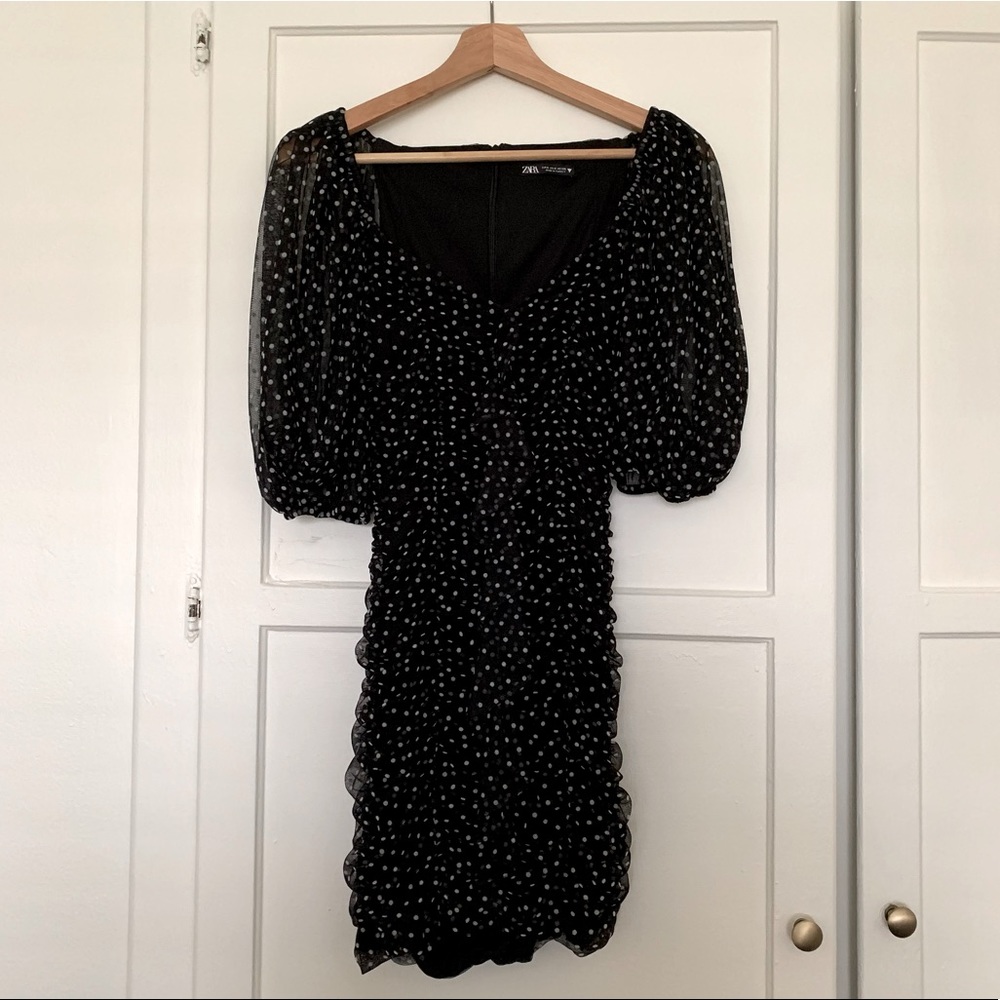 Zara polka dot dress